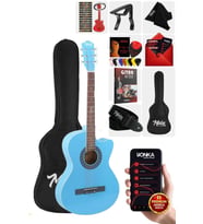 Midex XC-120LTB Kaliteli Akustik Gitar Gül Klavye Sap Ayarlı 4/4 Full Set