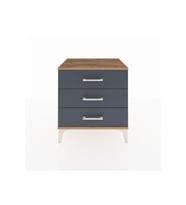 Hyperion Komodin 3 Çekmeceli 60x44x64 Çam-Antrasit