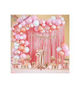 LÜKS DOĞUM GÜNÜ BALON ZİNCİR SET 1 YAŞ