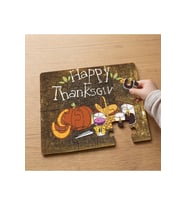 Şükran Günü Tasarımlı 24 Parça Ahşap Çocuk Puzzle MPK0749