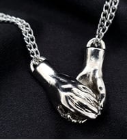 Mıknatıslı El Ele Tutuşan Çift Sevgili Bilekliği bbb12 (Metal)