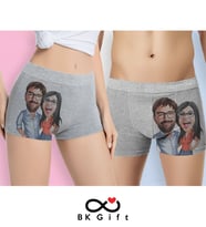 BK Gift Çiftlere Özel Karikatürlü 2’li Boxer Seti, Sevgililer Günü Hediyesi, Yıl Dönümü Hediyesi, Doğum Günü Hediyesi-4