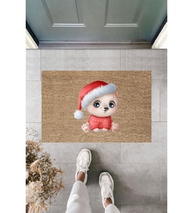 Dormot Modern Baskı - Minik Ayıcık - Karşılama Kapı Önü Paspası (Bej)