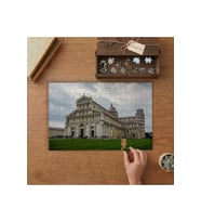 Pisa Katedrali Tasarımı 240 parça Ahşap Puzzle Ahşap Kutuda MP05134