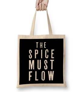 Dune Tall Text Spice Must Flow Bez Çanta Uzun Saplı