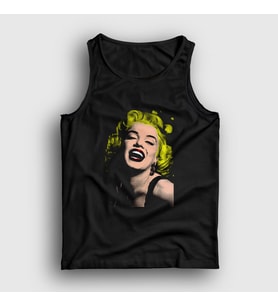 Presmono Unisex Siyah Blonde Marilyn Monroe Atlet 38947tt