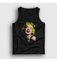 Presmono Unisex Siyah Blonde Marilyn Monroe Atlet 38947tt