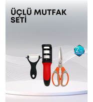 Çok Fonksiyonlu Mutfak Makas Seti – 3 Makas, Bileyici ve Soyacak Dahil
