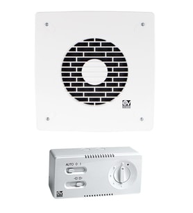 Vortice Vario I 150/6 & CR5N Hız Anahtarı Yanında Duvara Cama Kolay Montaj Otomatik Panjur Manuel Geri Dönüşümlü Tasarruflu Fan AGMair Agm Havalandırma Fanı