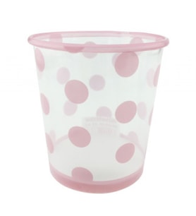 Bardak plastik 500 cc (dondurma bardağı) puantiyeli pembe pk:8-