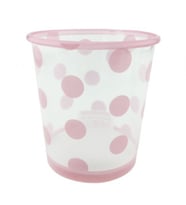 Bardak plastik 500 cc (dondurma bardağı) puantiyeli pembe pk:8-