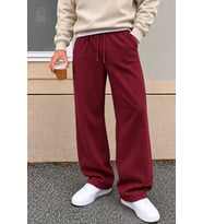 Erkek Oversize Baggy Fit Eşofman Altı %100 Pamuk 3 İplik Şardonlu Bol Paça Rahat Kesim