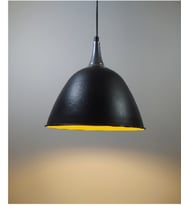 RİOLİGHT RETRO TEKLİ METAL SARKIT AVİZE ŞAPKA ÇAPI: 28CM (Siyah)