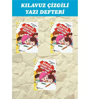 1.Sınıf Kılavuz Çizgili Yazı Defteri Büyük Boy - 3 Adet (Karışık)