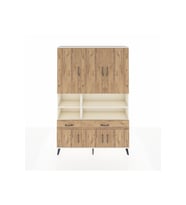 Arges Gardrop 8 Raflı 2 Çekmeceli 6 Kapaklı 132x30x195 Aytaşı-Çam