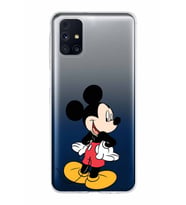 Samsung Galaxy M31s Kapak Mickey Mouse Tasarımlı Şeffaf Silikon Kılıf