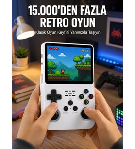 Taşınabilir Retro Oyun Konsolu Geniş Ekran Ve Çoklu Emülatör Desteği Yeni Nesil