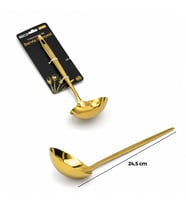 Metal Servis Kepçesi - Gold Renk - 24.5 cm