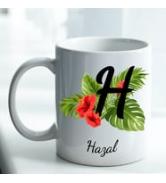 Kişiye Özel İsim ve Fotoğraf Baskılı H Harfli Kupa Bardak No:013