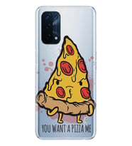 Kılıfland Oppo A74 Kılıf Silikon Resimli Kapak You Want A Pizza Me Stok 93