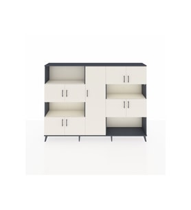 Arges Dolap 10 Raflı 9 Kapaklı 220x30x163 Antrasit-Aytaşı