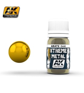 AK 472 30 ml. Altın Rengi, Xtreme Metal Serisi Model Boyası