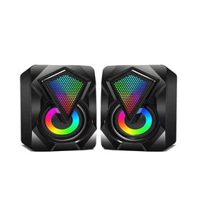 UltraTekno Rgb Işıklı Gaming Pc Bilgisayar Hoparlörü 1+1 Speaker