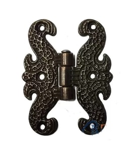 Zamak Kelebek Menteşe - Büyük, 50x67mm, Oksit, 100 Adet