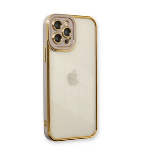 Iphone 12 Kılıf Liva Lens Silikon - Lila