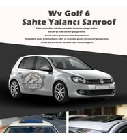 Volksvogen Golf 6 Parlak Siyah Yalancı Çakma Sahte Sunroof