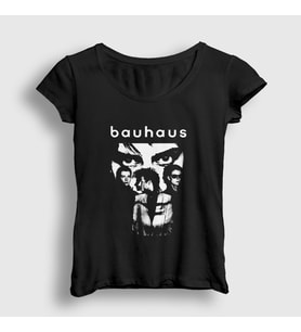Presmono Kadın Siyah Band Müzik Bauhaus T-Shirt 506598tt