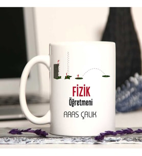 Fizik Öğretmenine Özel Öğretmenler Günü Hediyesi Kişiye Özel Kupa Bardak