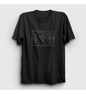Presmono Unisex Siyah Tactics Soccer Futbol T-Shirt 341078tt