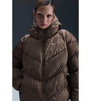 Nike Storm Fit Syntehic Fill Windpuffer Womens Jacket Sentetik Dolgu Kapüşonlu Su İtici Kadın Mont Kahverengi