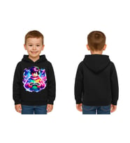 Unisex roblox Baskılı Çocuk Swaetshirt  Baskılı Kapüşonlu 3 İplik Şardonlu (Siyah)