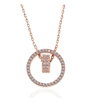Aya Diamond Gümüş Rose İsim Yazılabilen Açılır Çubuk Kadın Kolye
