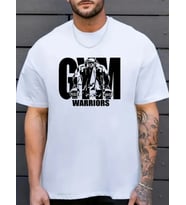 Erkek Baskılı Bisiklet Yaka Erkek T-shirt - Beyaz