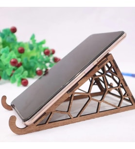 SwordWood Taşınabilir Özel Tasarım Ahşap Lazer İşlemeli Kitap Okuma Standı, Tablet ve Laptop Tutucu SW-00102