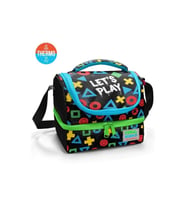 CORAL HIGH 37207 KIDS SİYAH LETS PLAY DESENLİ THERMO İKİ KATLI BESLENME ÇANTASI