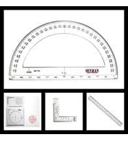 Harita Ölçüm Cetvel Seti -Tam Set - D cetveli, L Cetveli, Tersim Malzemesi, Ölçekli Düz Cetvel, Askeri MİNKALE SETİ