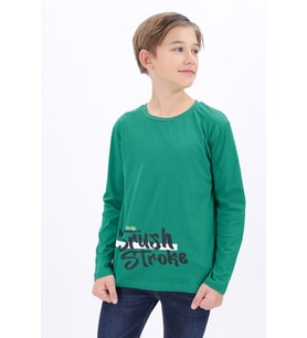 Toontoy Erkek Çocuk Baskılı Tişört (Koyu Yeşil)