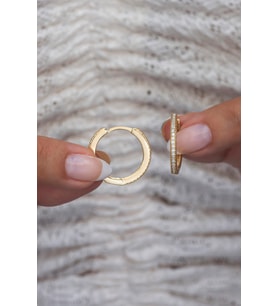 925 Ayar Gümüş Gold 20 mm Tamtur Halka Küpe