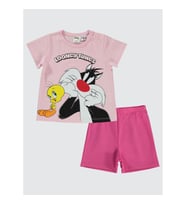 Tweety Kız Bebek Takım 6-18 Ay Uçuk Pembe- Koyu Pembe