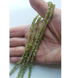 Doğal Peridot Zeberceti İnce Kırıktaş Dizi-90 cm