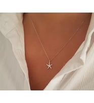 Deniz Yıldızı Kolye 925 Ayar Gümüş Altın Kaplama