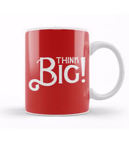 Think Big Slogan Kupa Bardak Porselen
