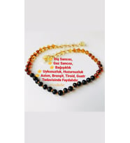 SERTİFİKALI ORİJİNAL KEHRİBAR BEBEK DİŞ KOLYESİ 32-33 cm 0-4 YAŞ