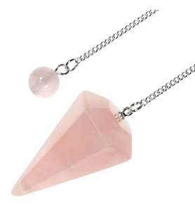 Pembe Kuvars Doğal Taş Pandül Sarkaç (Karışık)