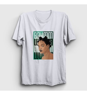 Presmono Unisex Beyaz Poster Rihanna T-Shirt 338243tt
