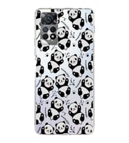 Xiaomi Redmi Note 11 Uyumlu Kapak Panda Tasarımlı  Şeffaf Kılıf